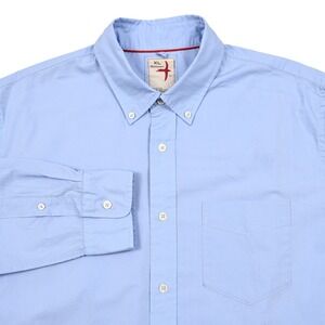 Relwen Men's Blue Oxford Long Sleeve Button Down Shirt XL Preppy